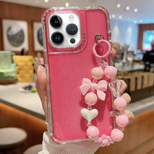 Load image into Gallery viewer, TPU + PC + Glitter Sequins Full Coverage Phone Case with Bracelet, For iPhone 14 Pro, For iPhone 14 Pro Max, For iPhone 6 / 7 / 8 / SE 2020, For iPhone 13 Pro Max, For iPhone 13 Pro, For iPhone 13, For iPhone 12 / 12 Pro, For iPhone 12 Pro Max         ...
