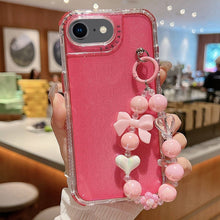 Load image into Gallery viewer, TPU + PC + Glitter Sequins Full Coverage Phone Case with Bracelet, For iPhone 14 Pro, For iPhone 14 Pro Max, For iPhone 6 / 7 / 8 / SE 2020, For iPhone 13 Pro Max, For iPhone 13 Pro, For iPhone 13, For iPhone 12 / 12 Pro, For iPhone 12 Pro Max         ...