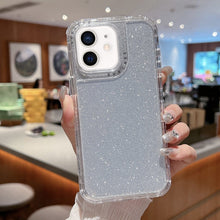 Load image into Gallery viewer, TPU + PC + Glitter Paper Full Coverage Phone Case, For iPhone 14 Pro Max, For iPhone 13 Pro Max, For iPhone 13 Pro, For iPhone 13, For iPhone 12 / 12 Pro, For iPhone 12 Pro Max, For iPhone 11