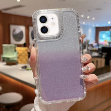 Load image into Gallery viewer, TPU + PC + Glitter Paper Full Coverage Phone Case, For iPhone 14 Pro Max, For iPhone 13 Pro Max, For iPhone 13 Pro, For iPhone 13, For iPhone 12 / 12 Pro, For iPhone 12 Pro Max, For iPhone 11