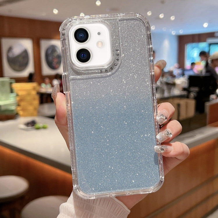 TPU + PC + Glitter Paper Full Coverage Phone Case, For iPhone 14 Pro Max, For iPhone 13 Pro Max, For iPhone 13 Pro, For iPhone 13, For iPhone 12 / 12 Pro, For iPhone 12 Pro Max, For iPhone 11