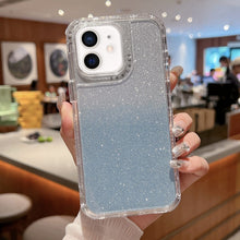 Load image into Gallery viewer, TPU + PC + Glitter Paper Full Coverage Phone Case, For iPhone 14 Pro Max, For iPhone 13 Pro Max, For iPhone 13 Pro, For iPhone 13, For iPhone 12 / 12 Pro, For iPhone 12 Pro Max, For iPhone 11
