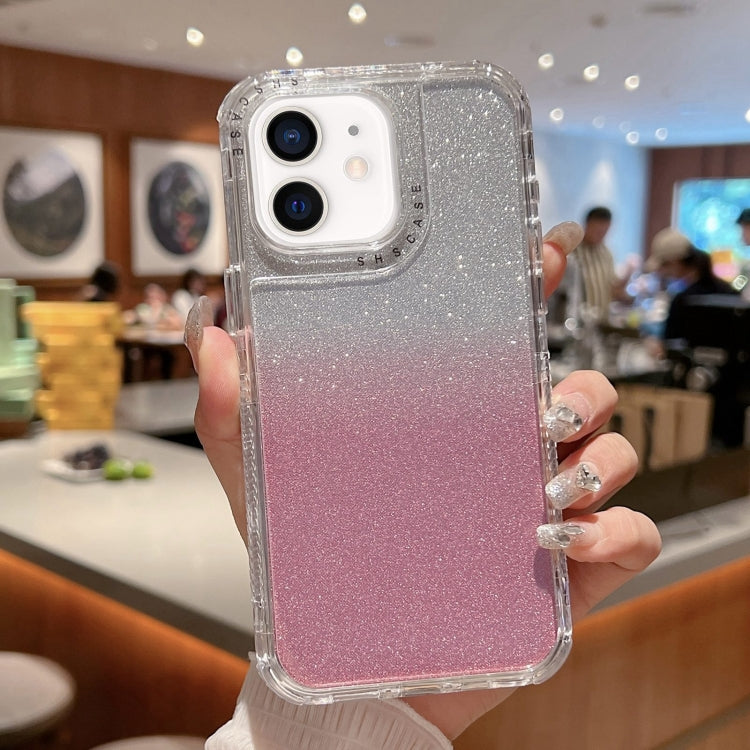 TPU + PC + Glitter Paper Full Coverage Phone Case, For iPhone 14 Pro Max, For iPhone 13 Pro Max, For iPhone 13 Pro, For iPhone 13, For iPhone 12 / 12 Pro, For iPhone 12 Pro Max, For iPhone 11