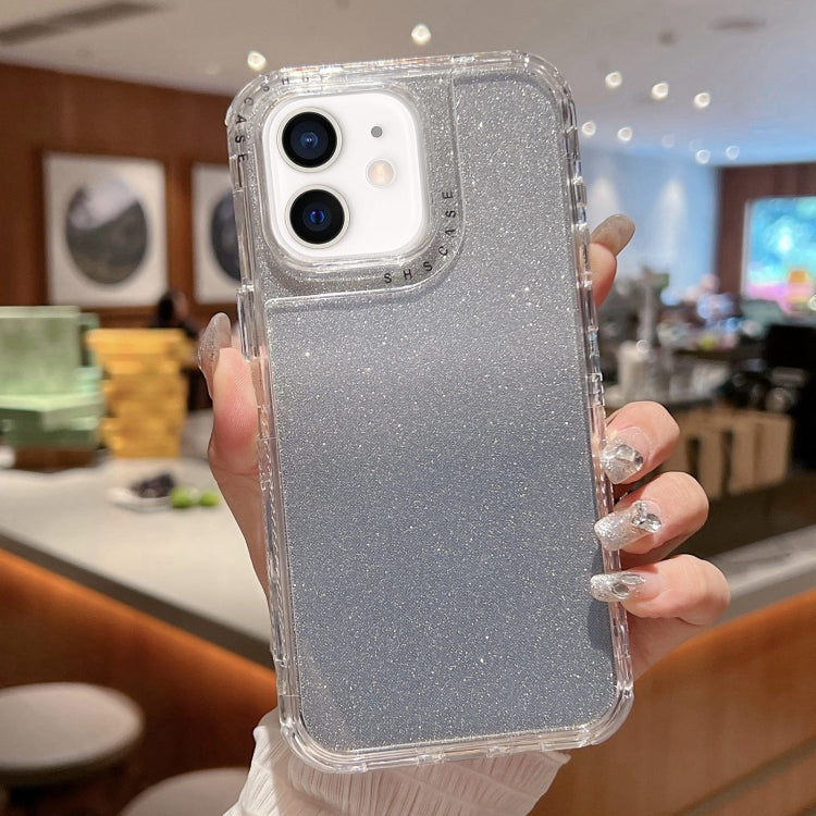 TPU + PC + Glitter Paper Full Coverage Phone Case, For iPhone 14 Pro Max, For iPhone 13 Pro Max, For iPhone 13 Pro, For iPhone 13, For iPhone 12 / 12 Pro, For iPhone 12 Pro Max, For iPhone 11