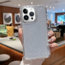 Load image into Gallery viewer, TPU + PC + Glitter Paper Full Coverage Phone Case, For iPhone 14 Pro Max, For iPhone 13 Pro Max, For iPhone 13 Pro, For iPhone 13, For iPhone 12 / 12 Pro, For iPhone 12 Pro Max, For iPhone 11