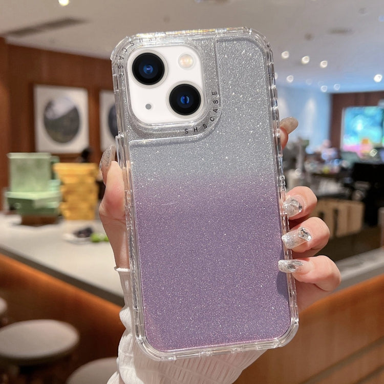 TPU + PC + Glitter Paper Full Coverage Phone Case, For iPhone 14 Pro Max, For iPhone 13 Pro Max, For iPhone 13 Pro, For iPhone 13, For iPhone 12 / 12 Pro, For iPhone 12 Pro Max, For iPhone 11