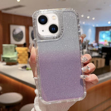 Load image into Gallery viewer, TPU + PC + Glitter Paper Full Coverage Phone Case, For iPhone 14 Pro Max, For iPhone 13 Pro Max, For iPhone 13 Pro, For iPhone 13, For iPhone 12 / 12 Pro, For iPhone 12 Pro Max, For iPhone 11