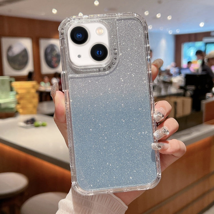 TPU + PC + Glitter Paper Full Coverage Phone Case, For iPhone 14 Pro Max, For iPhone 13 Pro Max, For iPhone 13 Pro, For iPhone 13, For iPhone 12 / 12 Pro, For iPhone 12 Pro Max, For iPhone 11