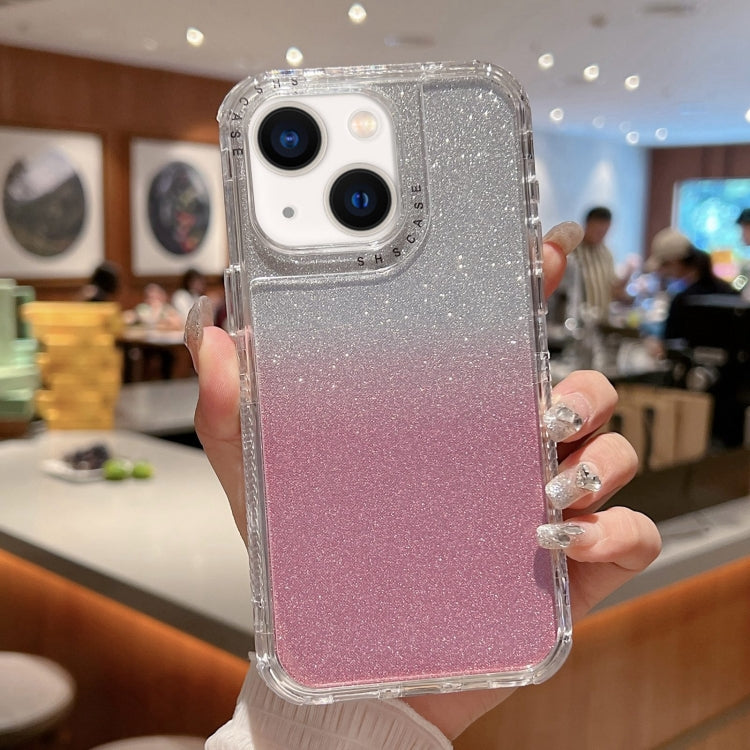 TPU + PC + Glitter Paper Full Coverage Phone Case, For iPhone 14 Pro Max, For iPhone 13 Pro Max, For iPhone 13 Pro, For iPhone 13, For iPhone 12 / 12 Pro, For iPhone 12 Pro Max, For iPhone 11