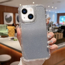 Load image into Gallery viewer, TPU + PC + Glitter Paper Full Coverage Phone Case, For iPhone 14 Pro Max, For iPhone 13 Pro Max, For iPhone 13 Pro, For iPhone 13, For iPhone 12 / 12 Pro, For iPhone 12 Pro Max, For iPhone 11