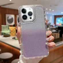 Load image into Gallery viewer, TPU + PC + Glitter Paper Full Coverage Phone Case, For iPhone 14 Pro Max, For iPhone 13 Pro Max, For iPhone 13 Pro, For iPhone 13, For iPhone 12 / 12 Pro, For iPhone 12 Pro Max, For iPhone 11