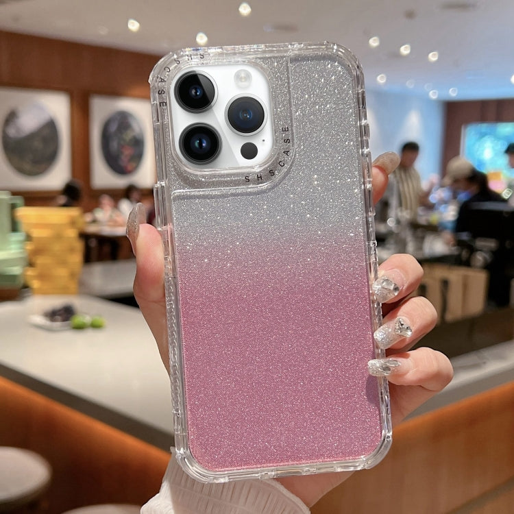 TPU + PC + Glitter Paper Full Coverage Phone Case, For iPhone 14 Pro Max, For iPhone 13 Pro Max, For iPhone 13 Pro, For iPhone 13, For iPhone 12 / 12 Pro, For iPhone 12 Pro Max, For iPhone 11