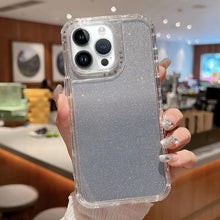 Load image into Gallery viewer, TPU + PC + Glitter Paper Full Coverage Phone Case, For iPhone 14 Pro Max, For iPhone 13 Pro Max, For iPhone 13 Pro, For iPhone 13, For iPhone 12 / 12 Pro, For iPhone 12 Pro Max, For iPhone 11