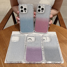 Load image into Gallery viewer, TPU + PC + Glitter Paper Full Coverage Phone Case, For iPhone 14 Pro Max, For iPhone 13 Pro Max, For iPhone 13 Pro, For iPhone 13, For iPhone 12 / 12 Pro, For iPhone 12 Pro Max, For iPhone 11
