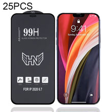 Load image into Gallery viewer, 25 PCS High Aluminum Large Arc Full Screen Tempered Glass Film, For iPhone 12 mini (25 PCS), For iPhone 12 / 12 Pro (25 PCS), For iPhone 12 Pro Max (25 PCS)