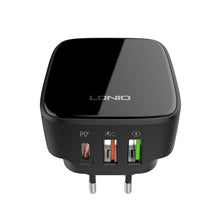 Load image into Gallery viewer, LDNIO Q334 32W Type-C + Dual USB Port Charger with 1m USB-C / Type-C to USB-C / Type-C Data Cable, EU Plug, UK Plug, US Plug