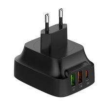 Load image into Gallery viewer, LDNIO Q334 32W Type-C + Dual USB Port Charger with 1m USB-C / Type-C to USB-C / Type-C Data Cable, EU Plug, UK Plug, US Plug