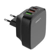 Load image into Gallery viewer, LDNIO Q334 32W Type-C + Dual USB Port Charger with 1m USB-C / Type-C to USB-C / Type-C Data Cable, EU Plug, UK Plug, US Plug