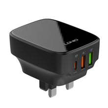 Load image into Gallery viewer, LDNIO Q334 32W Type-C + Dual USB Port Charger with 1m USB-C / Type-C to USB-C / Type-C Data Cable, EU Plug, UK Plug, US Plug