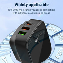 Load image into Gallery viewer, LDNIO Q334 32W Type-C + Dual USB Port Charger with 1m USB-C / Type-C to USB-C / Type-C Data Cable, EU Plug, UK Plug, US Plug
