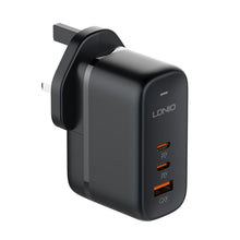 Load image into Gallery viewer, LDNIO Q366 65W USB + Dual Type-C Port Charger with 1m USB-C / Type-C to USB-C / Type-C Data Cable, EU Plug, UK Plug, US Plug
