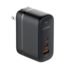 Load image into Gallery viewer, LDNIO Q366 65W USB + Dual Type-C Port Charger with 1m USB-C / Type-C to USB-C / Type-C Data Cable, EU Plug, UK Plug, US Plug