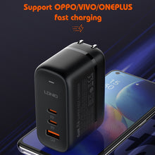 Load image into Gallery viewer, LDNIO Q366 65W USB + Dual Type-C Port Charger with 1m USB-C / Type-C to USB-C / Type-C Data Cable, EU Plug, UK Plug, US Plug