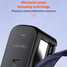Load image into Gallery viewer, LDNIO Q366 65W USB + Dual Type-C Port Charger with 1m USB-C / Type-C to USB-C / Type-C Data Cable, EU Plug, UK Plug, US Plug