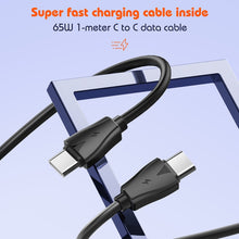 Load image into Gallery viewer, LDNIO Q366 65W USB + Dual Type-C Port Charger with 1m USB-C / Type-C to USB-C / Type-C Data Cable, EU Plug, UK Plug, US Plug