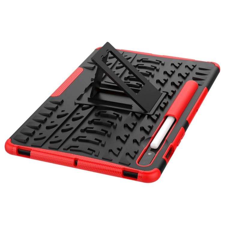 Tire Texture Shockproof TPU+PC Protective Case with Holder
