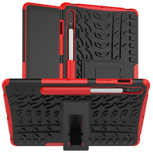 Load image into Gallery viewer, Tire Texture Shockproof TPU+PC Protective Case with Holder, For Samsung Galaxy Tab S8 / Galaxy Tab S7 T870 / T875