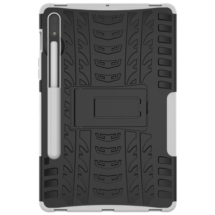 Tire Texture Shockproof TPU+PC Protective Case with Holder, For Samsung Galaxy Tab S8 / Galaxy Tab S7 T870 / T875