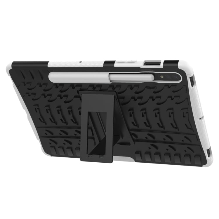 Tire Texture Shockproof TPU+PC Protective Case with Holder, For Samsung Galaxy Tab S8 / Galaxy Tab S7 T870 / T875
