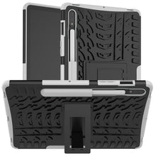 Load image into Gallery viewer, Tire Texture Shockproof TPU+PC Protective Case with Holder, For Samsung Galaxy Tab S8 / Galaxy Tab S7 T870 / T875