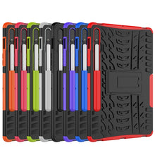 Load image into Gallery viewer, Tire Texture Shockproof TPU+PC Protective Case with Holder, For Samsung Galaxy Tab S8 / Galaxy Tab S7 T870 / T875
