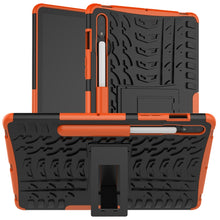 Load image into Gallery viewer, Tire Texture Shockproof TPU+PC Protective Case with Holder, For Samsung Galaxy Tab S8 / Galaxy Tab S7 T870 / T875