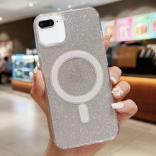 Load image into Gallery viewer, Acrylic Transparent Glitter MagSafe Phone Case, For iPhone XS Max, For iPhone 8 Plus / 7 Plus