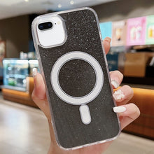 Load image into Gallery viewer, Acrylic Transparent Glitter MagSafe Phone Case, For iPhone XS Max, For iPhone 8 Plus / 7 Plus