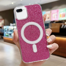 Load image into Gallery viewer, Acrylic Transparent Glitter MagSafe Phone Case, For iPhone XS Max, For iPhone 8 Plus / 7 Plus
