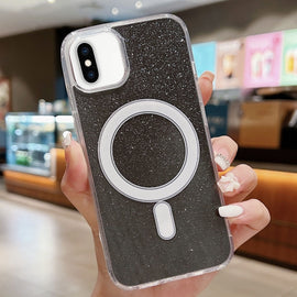 Acrylic Transparent Glitter MagSafe Phone Case, For iPhone XS Max, For iPhone 8 Plus / 7 Plus