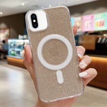 Load image into Gallery viewer, Acrylic Transparent Glitter MagSafe Phone Case, For iPhone XS Max, For iPhone 8 Plus / 7 Plus