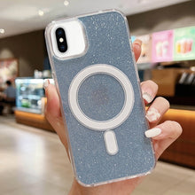 Load image into Gallery viewer, Acrylic Transparent Glitter MagSafe Phone Case, For iPhone XS Max, For iPhone 8 Plus / 7 Plus