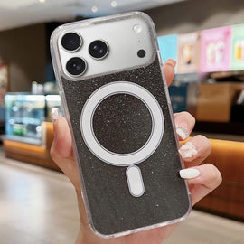 Acrylic Transparent Glitter MagSafe Phone Case, For iPhone 18 Pro / 17 Pro, For iPhone 18 Pro Max / 17 Pro Max, For iPhone 17e / 16e, For iPhone 17, For iPhone Air, For iPhone 16 Pro Max, For iPhone 16 Pro, For iPhone 16 Plus, For iPhone 16