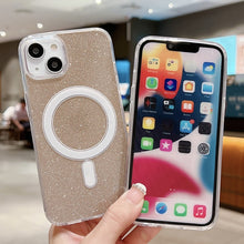 Load image into Gallery viewer, Acrylic Transparent Glitter MagSafe Phone Case, For iPhone XS Max, For iPhone 8 Plus / 7 Plus