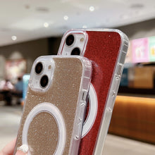 Load image into Gallery viewer, Acrylic Transparent Glitter MagSafe Phone Case, For iPhone XS Max, For iPhone 8 Plus / 7 Plus