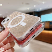 Load image into Gallery viewer, Acrylic Transparent Glitter MagSafe Phone Case, For iPhone XS Max, For iPhone 8 Plus / 7 Plus