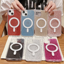 Load image into Gallery viewer, Acrylic Transparent Glitter MagSafe Phone Case, For iPhone XS Max, For iPhone 8 Plus / 7 Plus