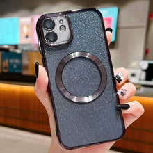 Load image into Gallery viewer, Electroplating Pure Color Glitter Powder MagSafe Phone Case, For iPhone 11 Pro Max, For iPhone 11, For iPhone 11 Pro