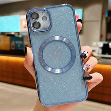 Load image into Gallery viewer, Electroplating Pure Color Glitter Powder MagSafe Phone Case, For iPhone 11 Pro Max, For iPhone 11, For iPhone 11 Pro