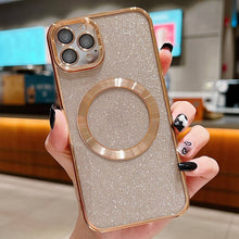 Load image into Gallery viewer, Electroplating Pure Color Glitter Powder MagSafe Phone Case, For iPhone 11 Pro Max, For iPhone 11, For iPhone 11 Pro